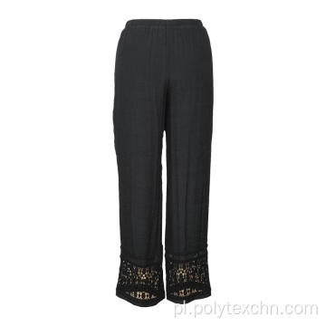 Casualowe spodnie z szerokimi nogawkami dla kobiet Szyfonowe spodnie